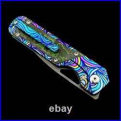 Kizer Mini Militaw Ki3634SA2 Framelock Knife Titanium S35VN (3 S. Wash) Custom