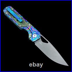 Kizer Mini Militaw Ki3634SA2 Framelock Knife Titanium S35VN (3 S. Wash) Custom