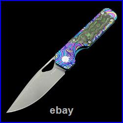 Kizer Mini Militaw Ki3634SA2 Framelock Knife Titanium S35VN (3 S. Wash) Custom