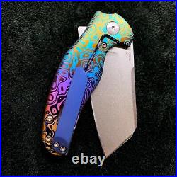 Kizer Mini Sheepdog C01C Frame Lock Knife 2.6 Flomascus Pattern BWL Custom