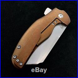 Kizer Sheepdog Ki4488 Flipper Frame Lock Knife 3.6 Dirty Bronze BWL Custom