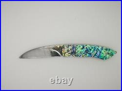 Knife Abalone handle 8.6, damascus Blades
