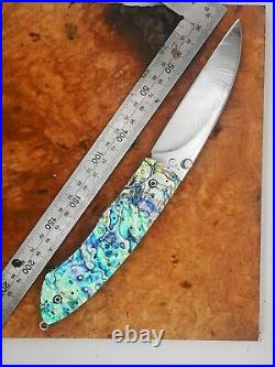 Knife Abalone handle 8.6, damascus Blades
