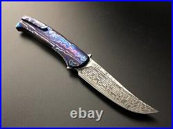 Knife Folding, Northern Lights, Collectible Single Copy, Timascus, Elmax Steel