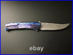 Knife Folding, Northern Lights, Collectible Single Copy, Timascus, Elmax Steel