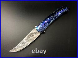 Knife Folding, Northern Lights, Collectible Single Copy, Timascus, Elmax Steel