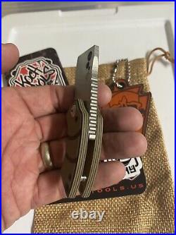 Koch Tools Korvid Friction Folder Pocket Knife Chisel Grind Zirblast & Satin