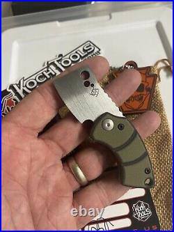 Koch Tools Korvid Friction Folder Pocket Knife Chisel Grind Zirblast & Satin