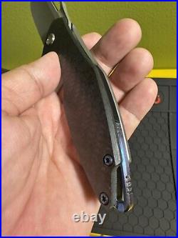 Koenig Arius Flipper Black Carbon Fiber Stonewashed CTS-XHP Blade USA Knife