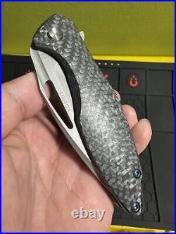 Koenig Arius Flipper Black Carbon Fiber Stonewashed CTS-XHP Blade USA Knife