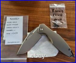 Koenig Knives Arius 3.5 Cts-xhp 3d Titanium USA