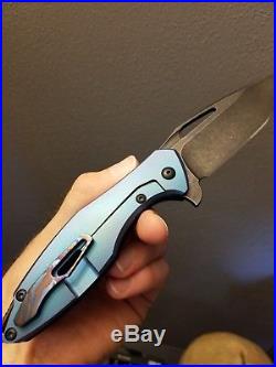Koenig Knives CF Arius /w timascus clip & spacer