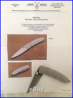 Koji Hara custom folder knife Cowry Y Steel Japan