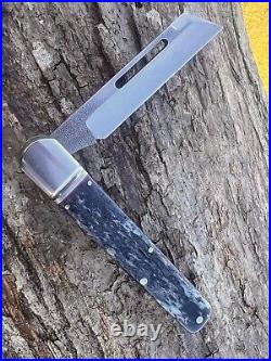 Kroo Custom Dyed Kudu Arrowhead Shield Sheepfoot Sleeveboard Jack Knife Knives