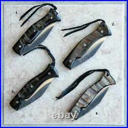 Kukri Handmade Folding Knife Horn Scales Frame Lock Citadel 9.5 OA Superb