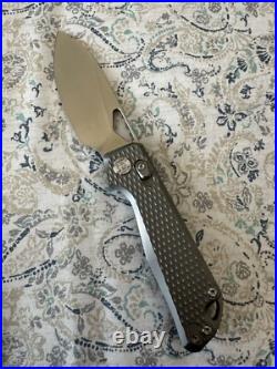 Kunwu Knives Pulsar Elmax Diamond Textured Titanium 3.3 Satin Rare EDC