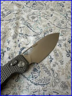 Kunwu Knives Pulsar Elmax Diamond Textured Titanium 3.3 Satin Rare EDC