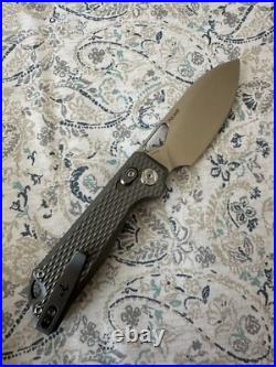 Kunwu Knives Pulsar Elmax Diamond Textured Titanium 3.3 Satin Rare EDC