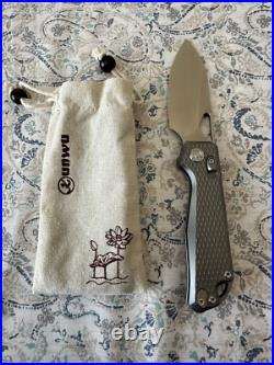 Kunwu Knives Pulsar Elmax Diamond Textured Titanium 3.3 Satin Rare EDC