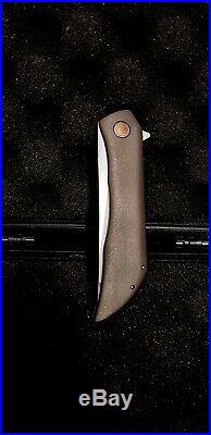 Kurt Merriken Phantom 3.5 Custom Knife W2 Hamon Frame Lock NYCKS One Off Folder