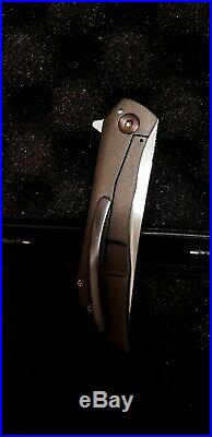 Kurt Merriken Phantom 3.5 Custom Knife W2 Hamon Frame Lock NYCKS One Off Folder