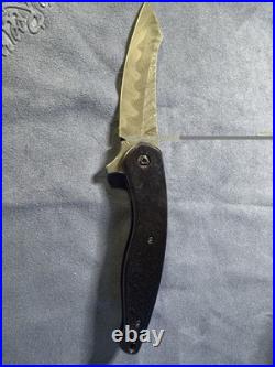 LES VOORHIES/FAISAL YAMIN Full Dress Custom Flipper Knife XL Longclaw Flipper