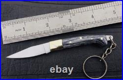 LOT OF 100 2.12 CUSTOM HAND MADE STAINLESS STEEL KEY CHAIN Folding Knife