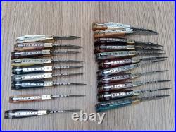 LOT OF 20 Custom Handmade Damascus Steel Folding Pocket Knives Lock back Handle