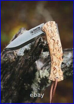 Lars Fält Lock Back Bushcraft 7+ Folder Curly Birch Scales by Casstrom Superb