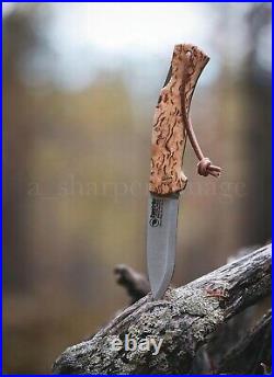 Lars Fält Lock Back Bushcraft 7+ Folder Curly Birch Scales by Casstrom Superb