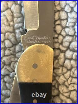 Last Frontier Folding Knife Made In Wasilla AK USA 3.5 Blade Buck 110 Style