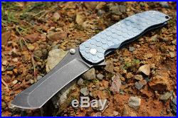 Last One! Rare M390 Blades Blue Anodized Titanium Tactical Pocket Knife Knives