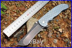 Last One! Rare M390 Blades Blue Anodized Titanium Tactical Pocket Knife Knives