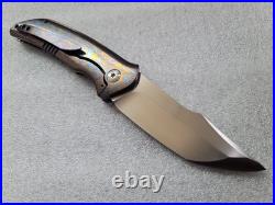 Lee Williams/John Barker Knives Kickstop Black Shuck, Full Mokuti Frame, Zirc