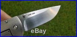 Les George Custom Bolstered FM-1 Titanium Folding Knife EDC Carbon Fiber