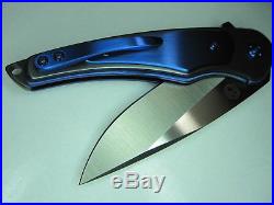 Les Voorhies Black Zirconium Blue Titanium Faisal Yamin Simplex Flipper Knife