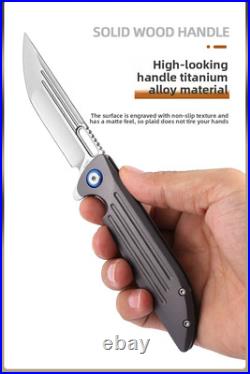 Limited edition knives handmade titanium handles M390 metal blades ball bearings