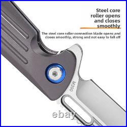 Limited edition knives handmade titanium handles M390 metal blades ball bearings
