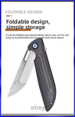 Limited edition knives handmade titanium handles M390 metal blades ball bearings