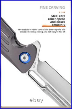 Limited edition knives handmade titanium handles M390 metal blades ball bearings