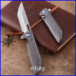 Limited edition knives handmade titanium handles M390 metal blades ball bearings