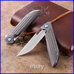 Limited edition knives handmade titanium handles M390 metal blades ball bearings