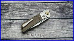Liong Mah Design Lanny Flipper, S35VN, Green Micarta Scales, New In Pouch