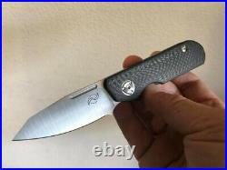 Liong Mah Design Traveler Sheepsfoot Slip Joint Carbon Fiber 2.7 Satin M390