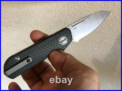 Liong Mah Design Traveler Sheepsfoot Slip Joint Carbon Fiber 2.7 Satin M390