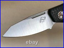 Liong Mah Design Traveler Sheepsfoot Slip Joint Carbon Fiber 2.7 Satin M390