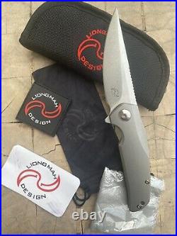 Liong Mah x Reate Knives Tempest Ti Bronze Ano 3.75 S35VN Folding PocketKnife