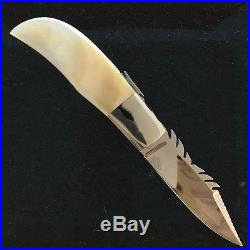 Lloyd Hale handmade custom knife, GoldLip Pearl. Reduce Price $100. Week Till Sold