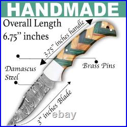 Lot Of 20 Pcs Handmade Damascus Steel Folding Knives, Pocket knives With sheaths