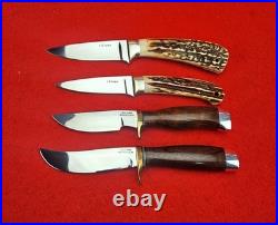 Lot Of (4) Corbit Sigman Custom Knives Stag & Wood Not Randall Made